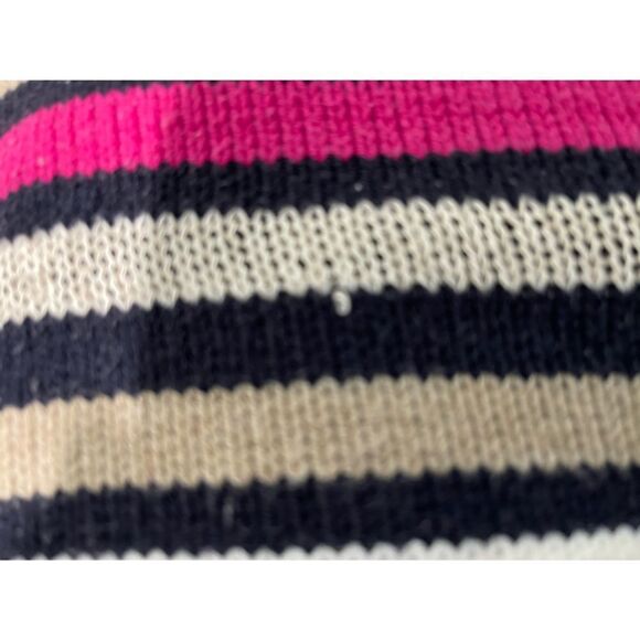 VILLAGER Sport Woman V-Neck Crochet Detail Striped Pullover Sweater Size 2X - Picture 5 of 5